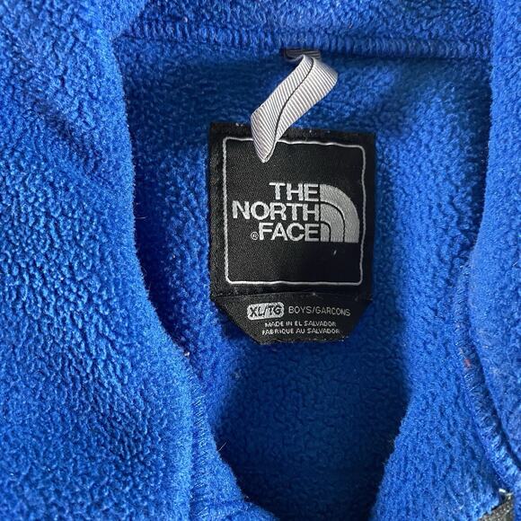 The North Face Boys Size XL VINTAGE Denali Fleece Jacket Blue Grey - Picture 5 of 9